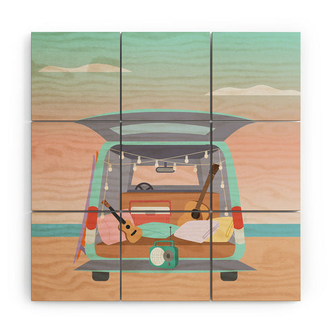 camilleallen Beach Van Wood Wall Mural