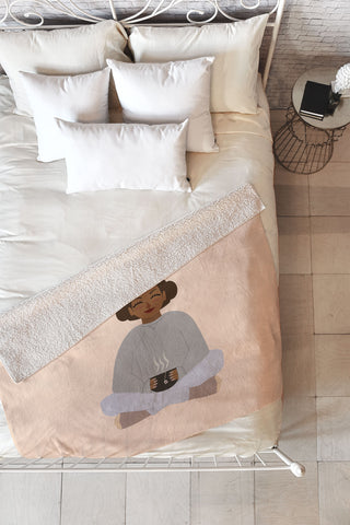 camilleallen Day off Fleece Throw Blanket