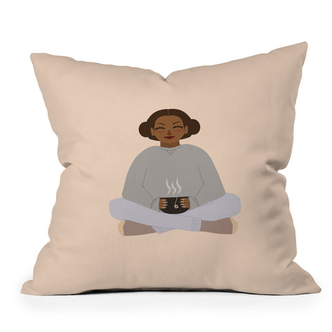 camilleallen Day off Throw Pillow