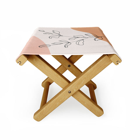 camilleallen Eucalyptus Line Art Folding Stool