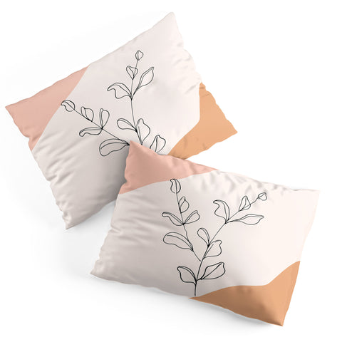 camilleallen Eucalyptus Line Art Pillow Shams