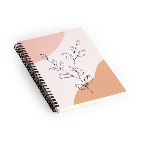 camilleallen Eucalyptus Line Art Spiral Notebook