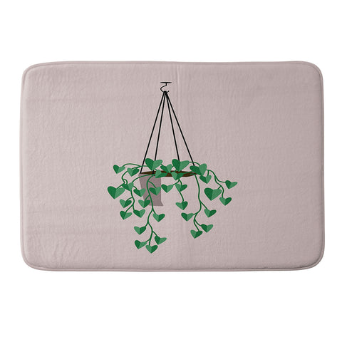 camilleallen hanging house plant Memory Foam Bath Mat