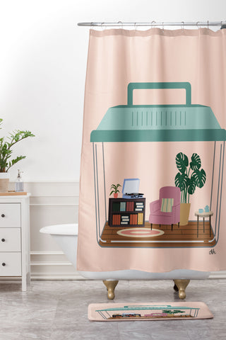 camilleallen hermit habitat Shower Curtain And Mat