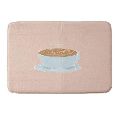 camilleallen Italian coffee sketch Memory Foam Bath Mat