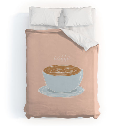 camilleallen Italian coffee sketch Duvet Cover