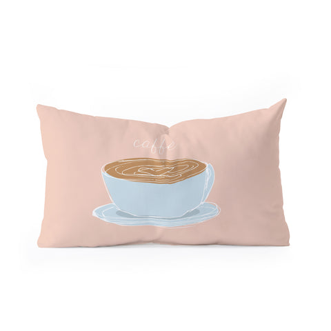 camilleallen Italian coffee sketch Oblong Throw Pillow