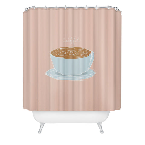 camilleallen Italian coffee sketch Shower Curtain