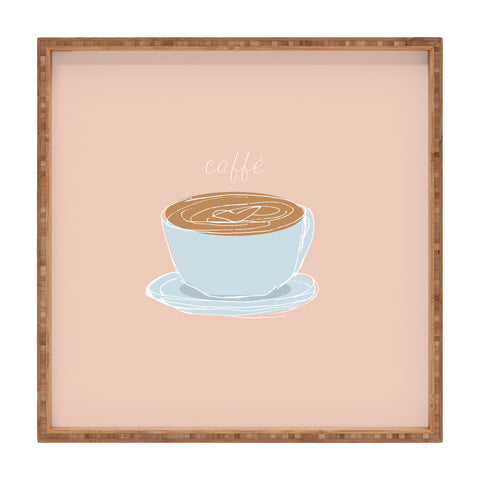 camilleallen Italian coffee sketch Square Tray
