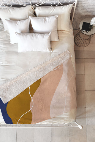 camilleallen modern chic pattern Fleece Throw Blanket