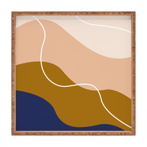 camilleallen modern chic pattern Square Tray