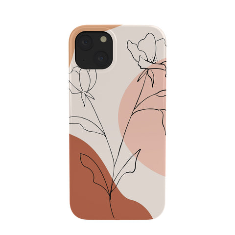 camilleallen Poppies line drawing Phone Case