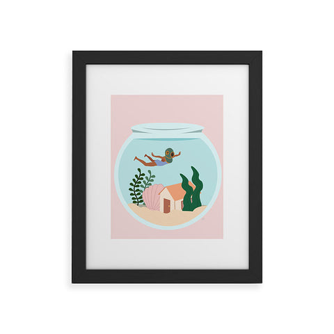 camilleallen Swimming Framed Art Print