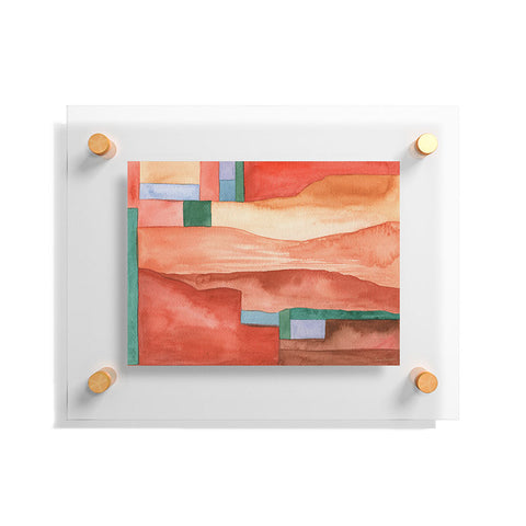 Carey Copeland Abstract Desert Landscape Floating Acrylic Print