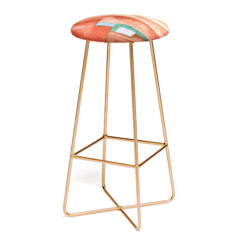 Carey Copeland Abstract Desert Landscape Bar Stool