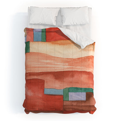 Carey Copeland Abstract Desert Landscape Comforter