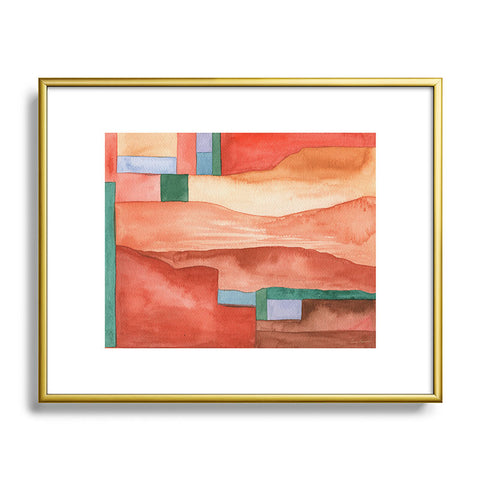 Carey Copeland Abstract Desert Landscape Metal Framed Art Print
