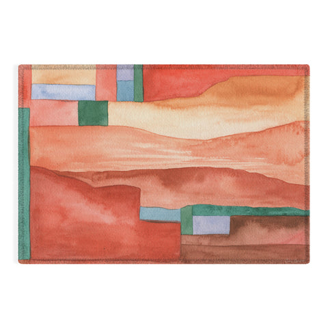 Carey Copeland Abstract Desert Landscape Outdoor Rug