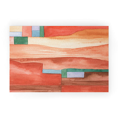 Carey Copeland Abstract Desert Landscape Welcome Mat