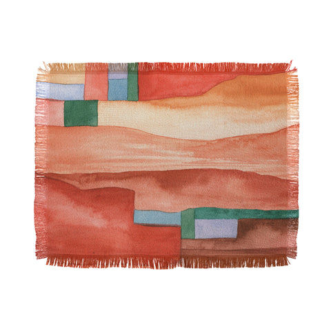 Carey Copeland Abstract Desert Landscape Throw Blanket