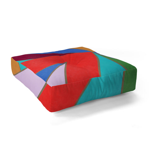 Carey Copeland Abstract Geometric Floor Pillow Square