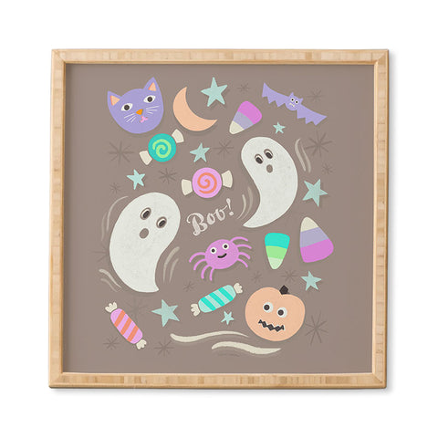 Carey Copeland Halloween in Pastels Framed Wall Art