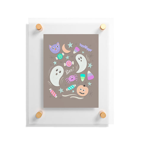 Carey Copeland Halloween in Pastels Floating Acrylic Print