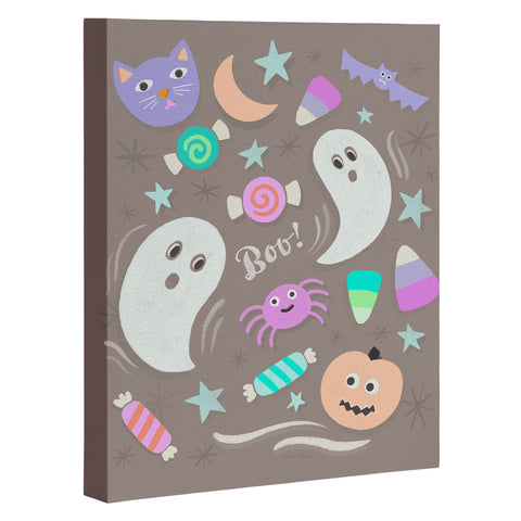 Carey Copeland Halloween in Pastels Art Canvas