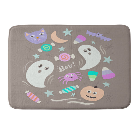Carey Copeland Halloween in Pastels Memory Foam Bath Mat