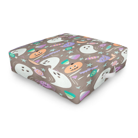 Carey Copeland Halloween in Pastels Outdoor Floor Cushion