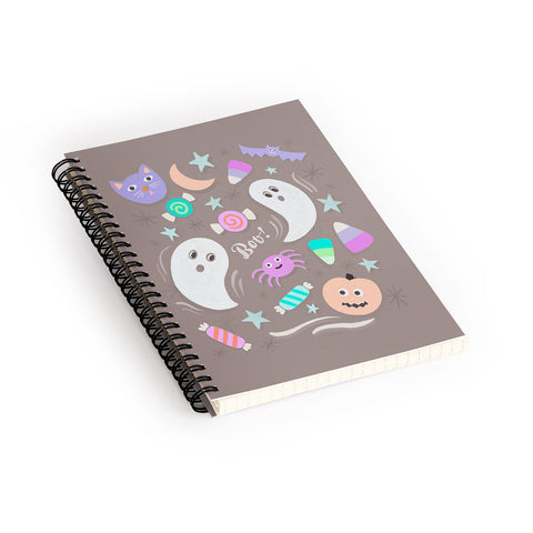 Carey Copeland Halloween in Pastels Spiral Notebook