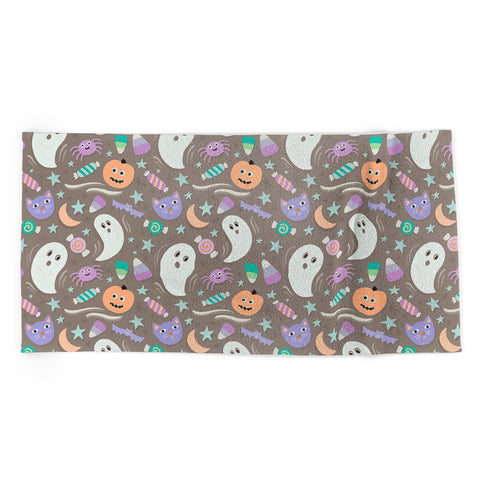 Carey Copeland Halloween in Pastels Beach Towel