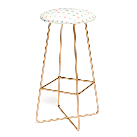 Carey Copeland Happy Hanukkah Dreidels Star Bar Stool
