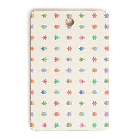 Carey Copeland Happy Hanukkah Dreidels Star Cutting Board Rectangle