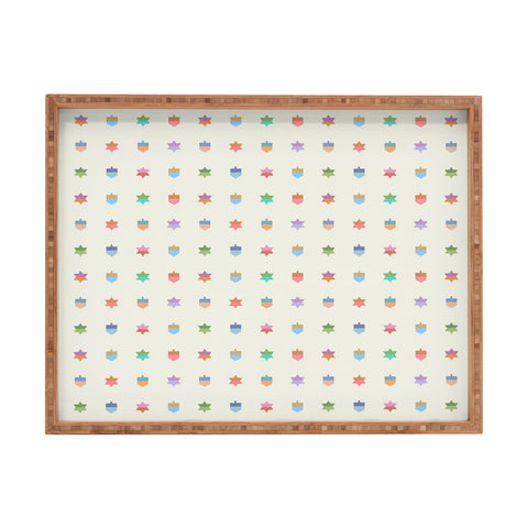 Carey Copeland Happy Hanukkah Dreidels Star Rectangular Tray