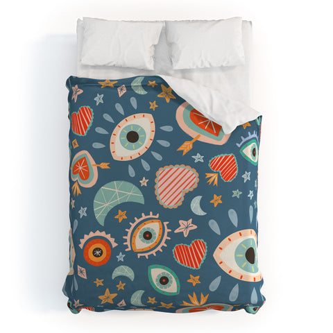 Carey Copeland Written in the Stars Milagros Duvet Cover