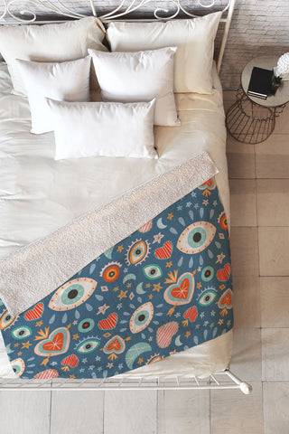 Carey Copeland Written in the Stars Milagros Fleece Throw Blanket