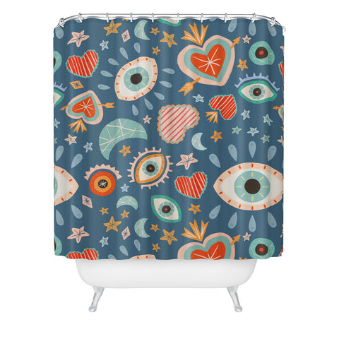 Carey Copeland Written in the Stars Milagros Shower Curtain