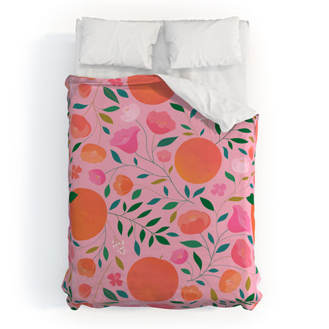 Carly Watts Apricots Duvet Cover