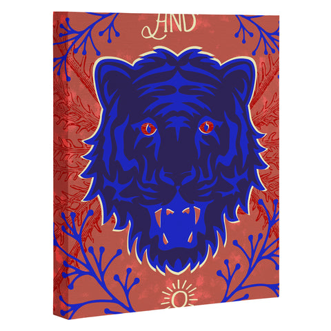 Caroline Okun Bengal Tiger Blue Art Canvas