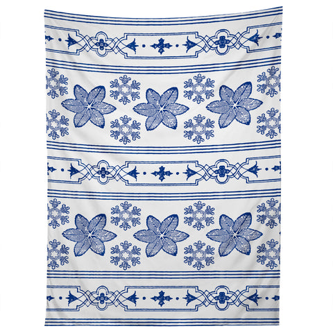 Caroline Okun Deep Blue Snowdrift Tapestry