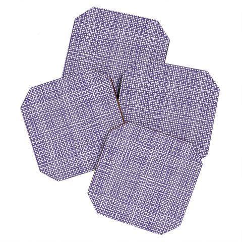 Caroline Okun Ultra Violet Weave Coaster Set