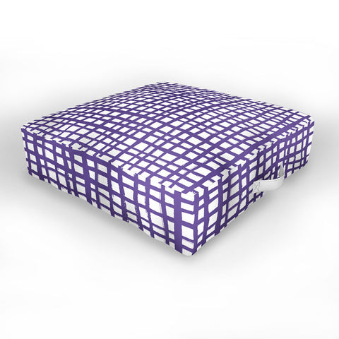 Caroline Okun Ultra Violet Weave Outdoor Floor Cushion