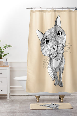 Casey Rogers Big Head Shower Curtain And Mat
