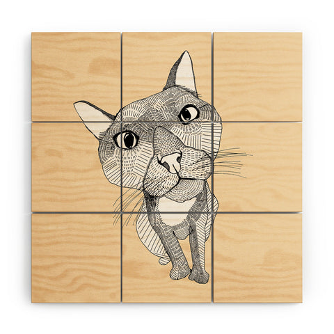 Casey Rogers Big Head Wood Wall Mural