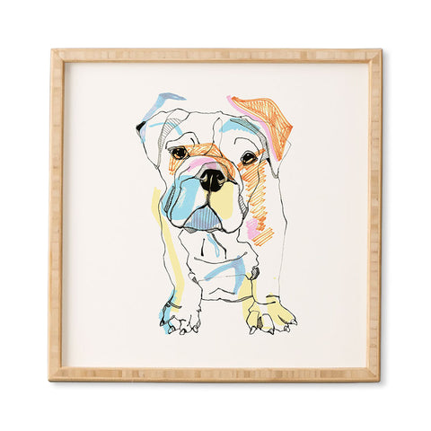 Casey Rogers Bulldog Color Framed Wall Art