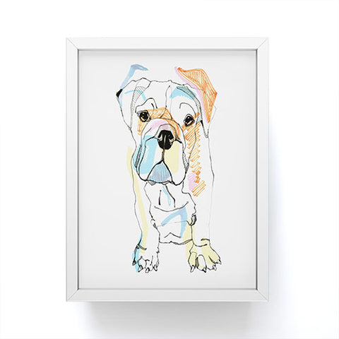 Casey Rogers Bulldog Color Framed Mini Art Print