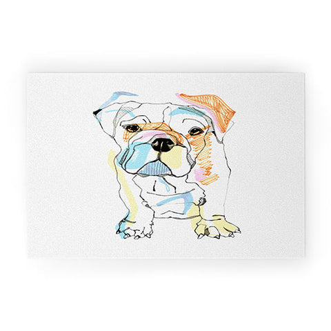 Casey Rogers Bulldog Color Welcome Mat