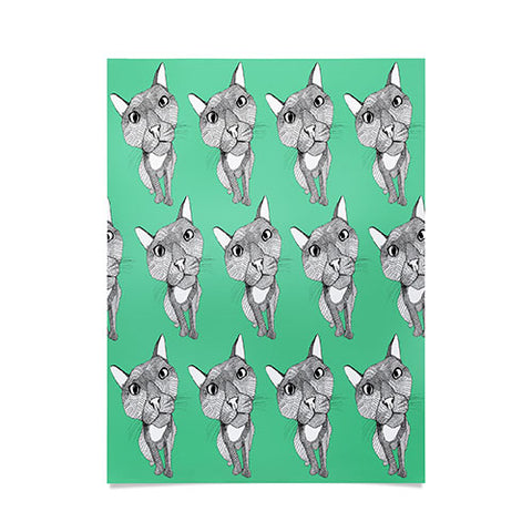 Casey Rogers Cat Repeat Poster