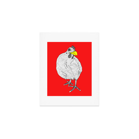Casey Rogers Chicken Yellow Art Print